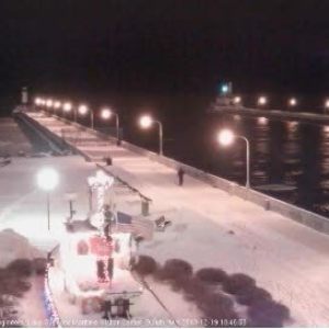 Orsula Last Saltie Leaving Duluth for the year 12-19-2013 645 pm