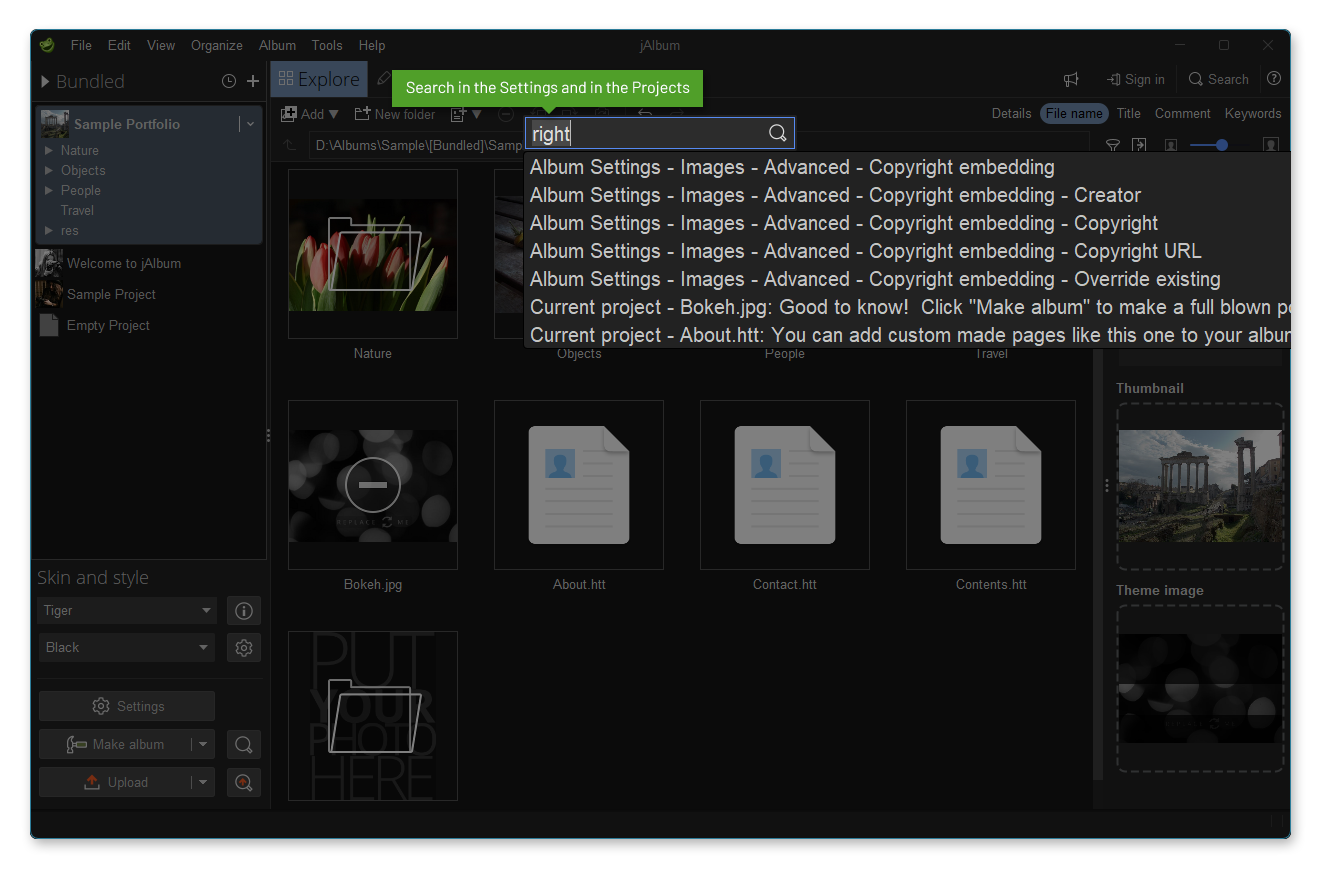 Search tool