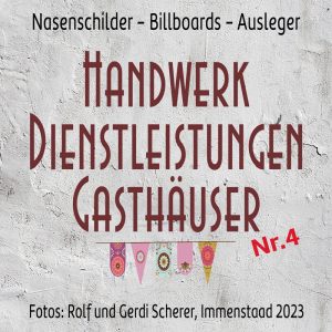 NASENSCHILDER, AUSLEGER, BILLBOARDS - NR. 4