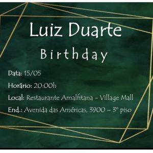 Aniversário Luiz Duarte